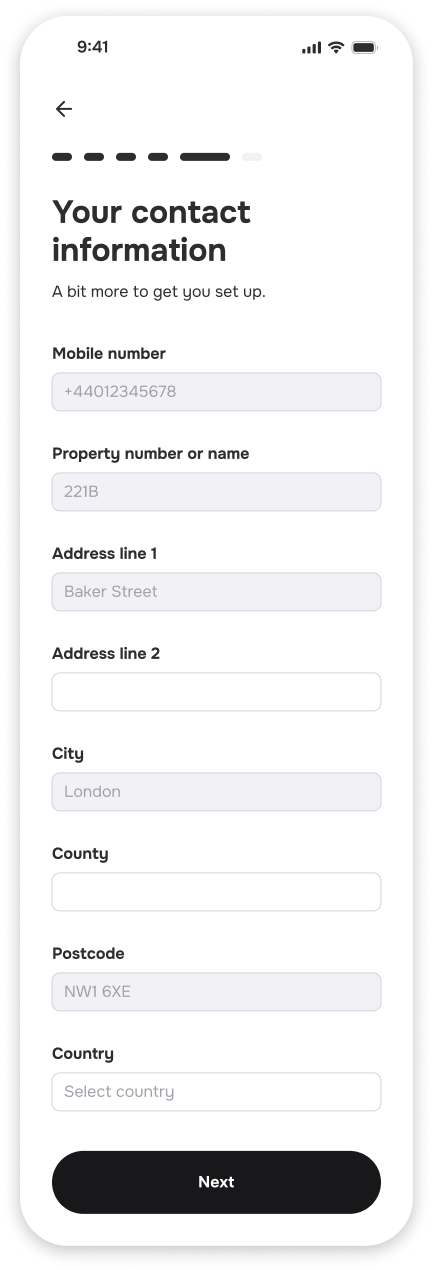 Contact Details Form