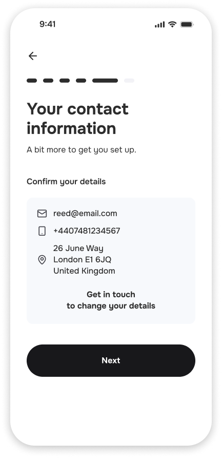 Contact Details Preview