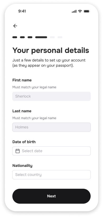 Personal Details Form