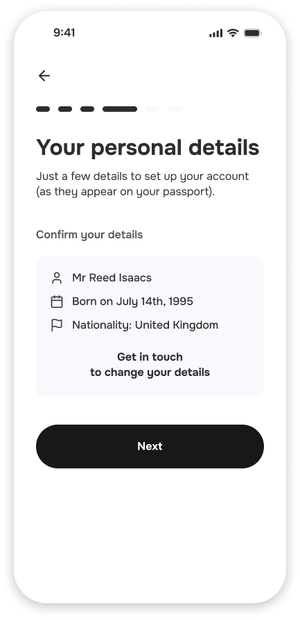 Personal Details Preview